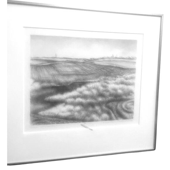 “Near McCracken” Lithograph 1986 by Marlena Stoddard Hayes Framed 13.25 x 12.25” - Picture 1 of 7